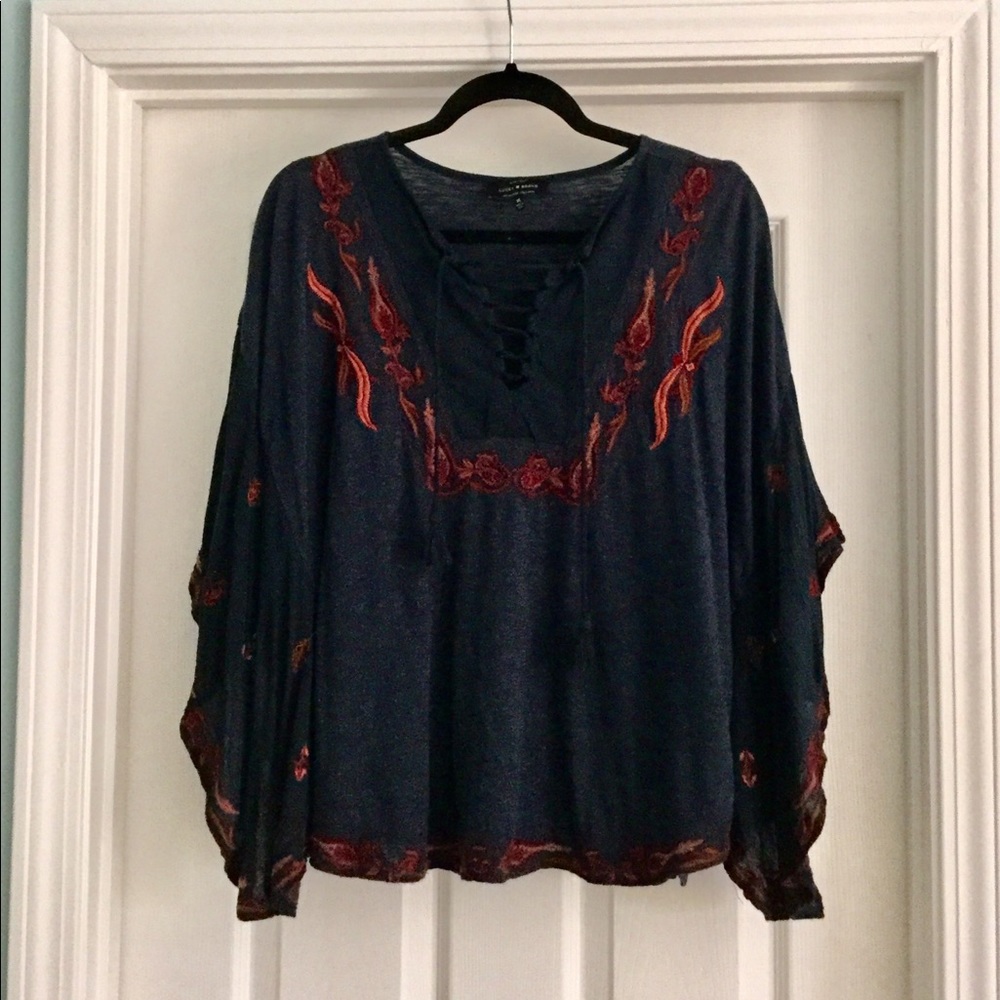 Lucky Brand butterfly sleeve shirt XL